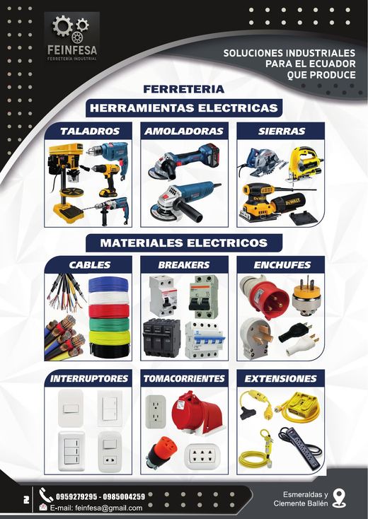 Catálogo de Herramientas y Materiales Eléctricos — FEINFESA Ferretería Industrial