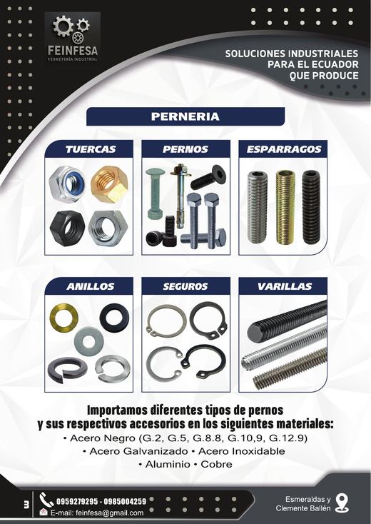 Catálogo de Pernería — FEINFESA Ferretería Industrial