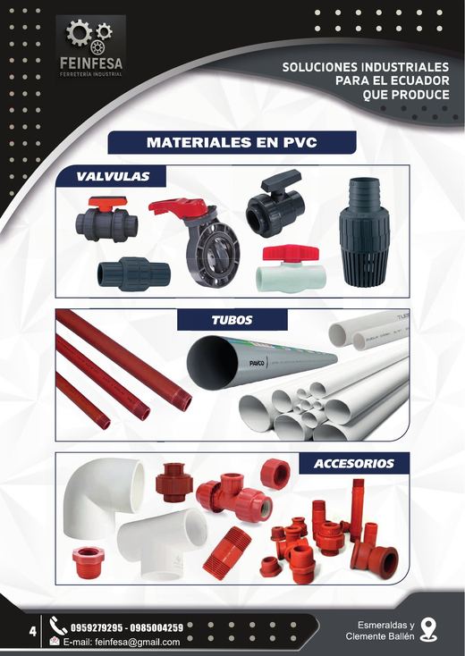 Catálogo de Materiales en PVC — FEINFESA Ferretería Industrial